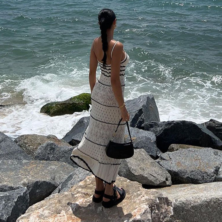 Knit Cutout Sling Dress