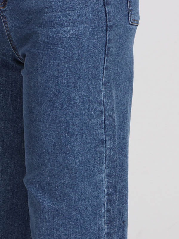 Chic Red Tied High Waist Buttoned Straight Jeans