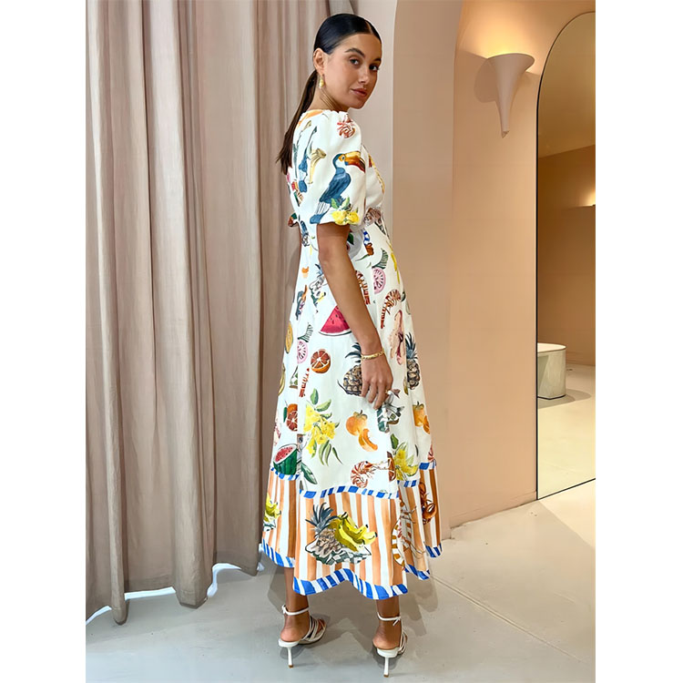 Fruits Printed Dress